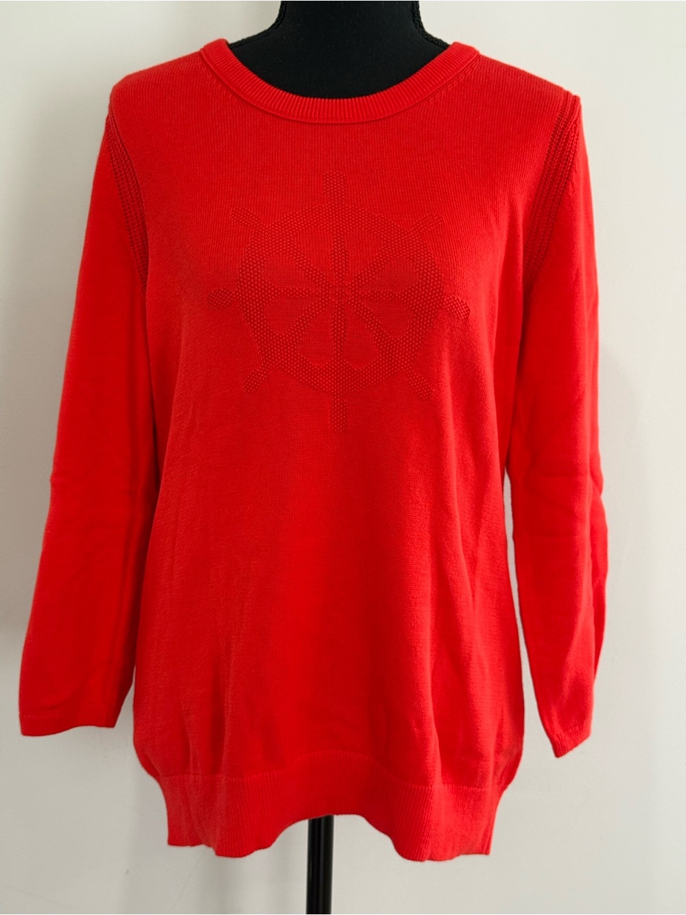 New Banana Republic L Red Women's Crewneck Sweater - Classic Knit 400